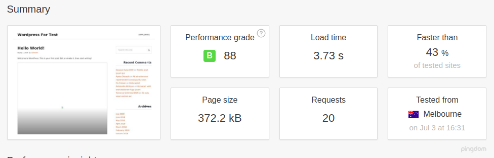 WordPress with WP Super Cache