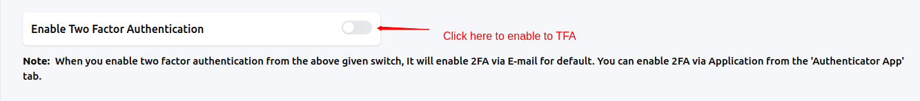 Enable Two-Factor Authentication