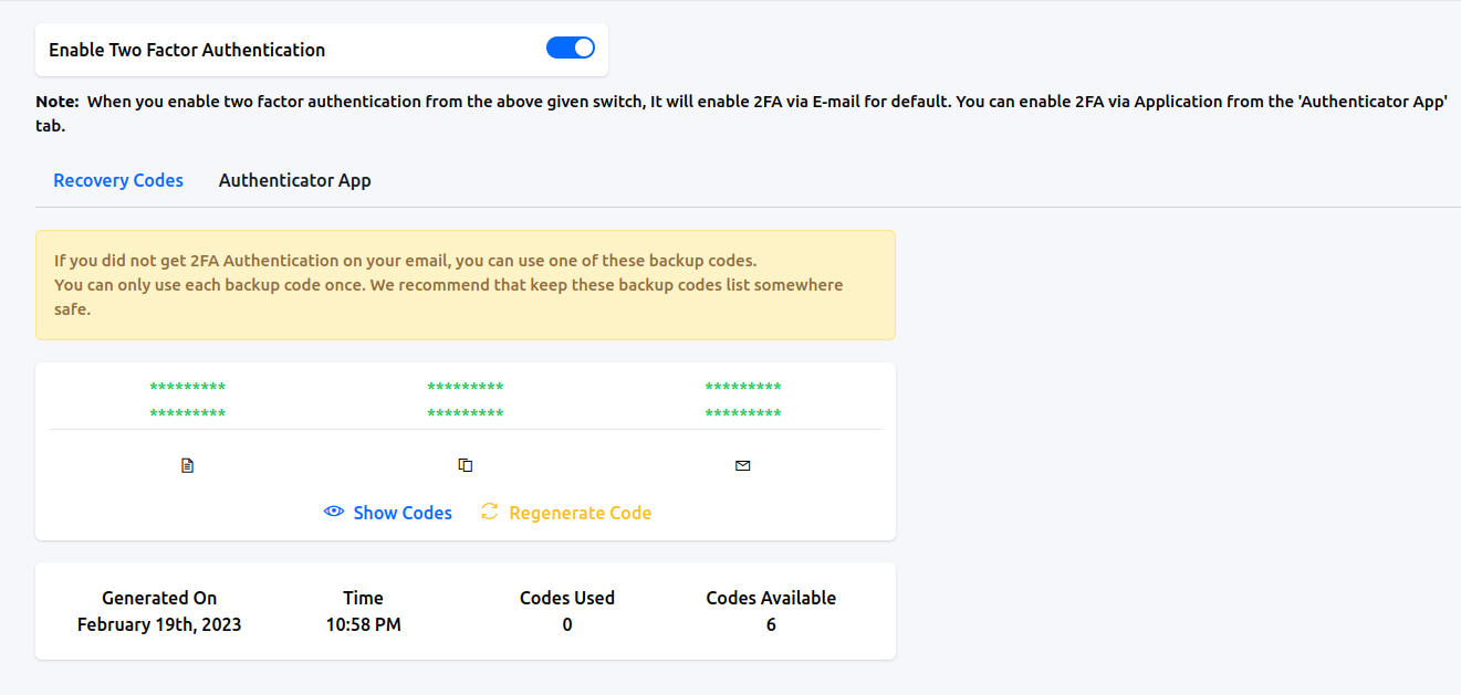 Two-Factor Authentication