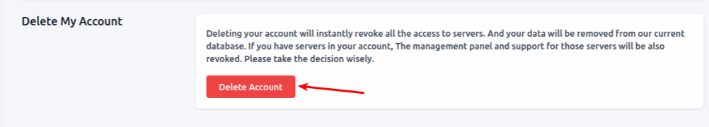 Update Account Information Option