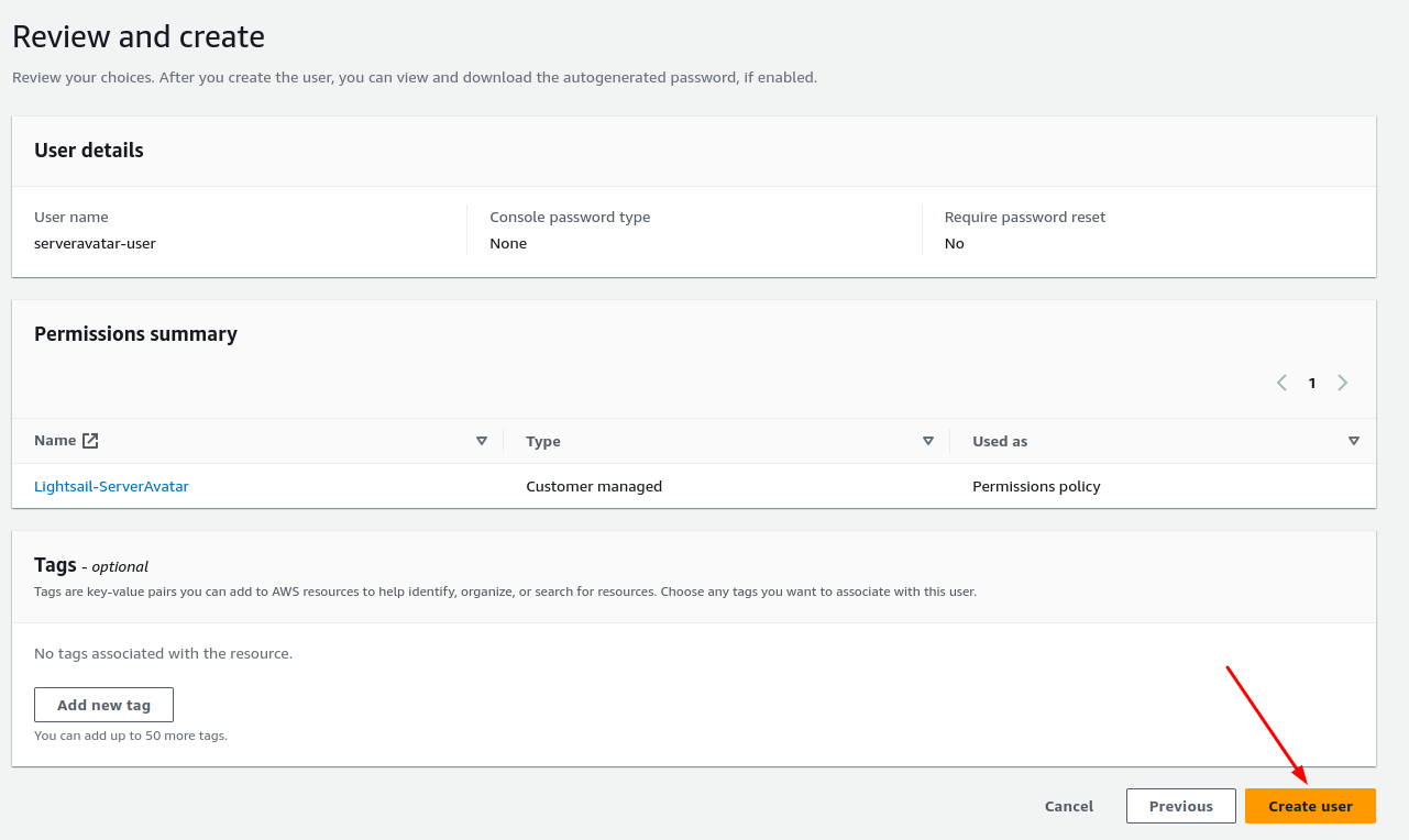 AWS Lightsail - User