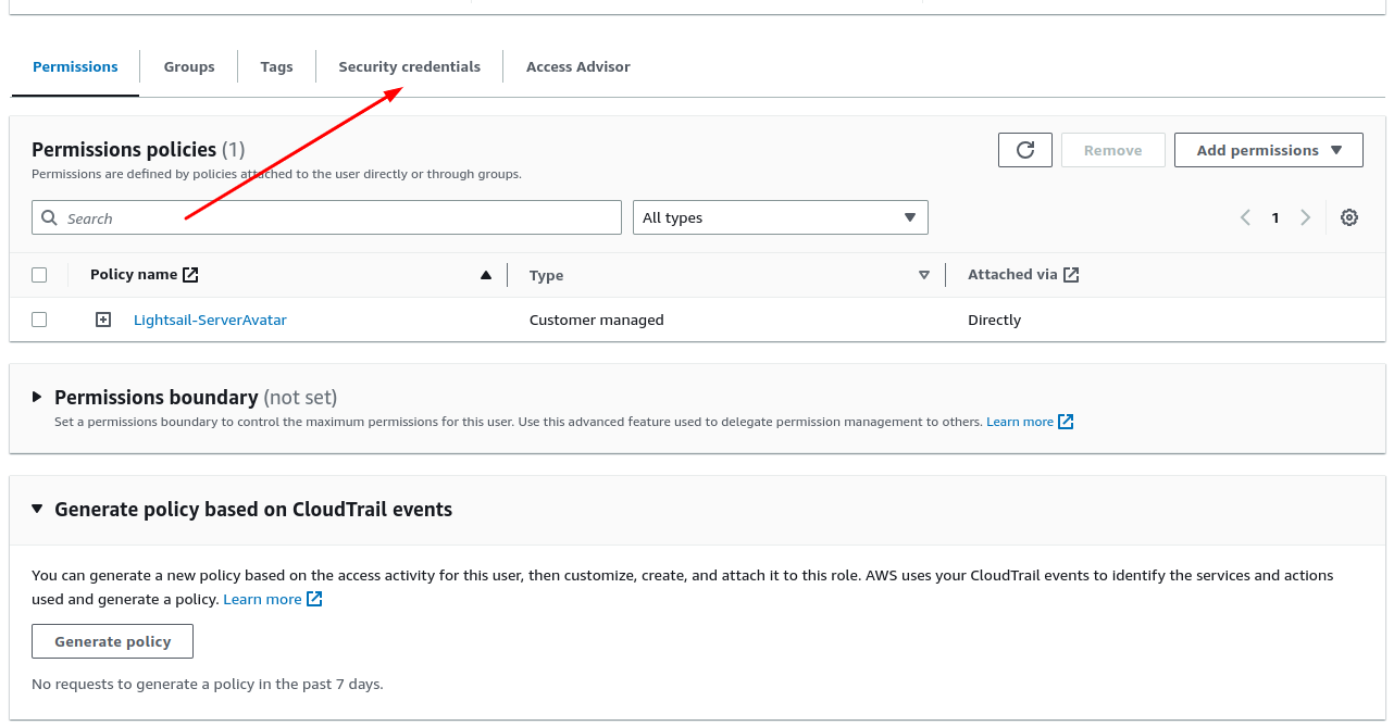 AWS Lightsail - User