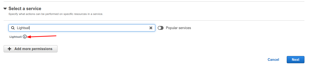 AWS Lightsail - Policy
