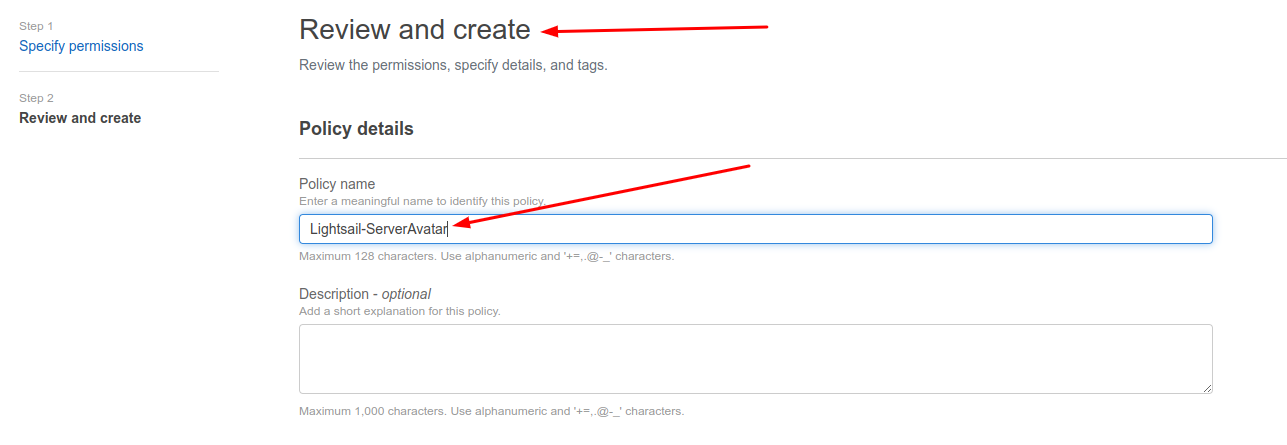AWS Lightsail - Policy