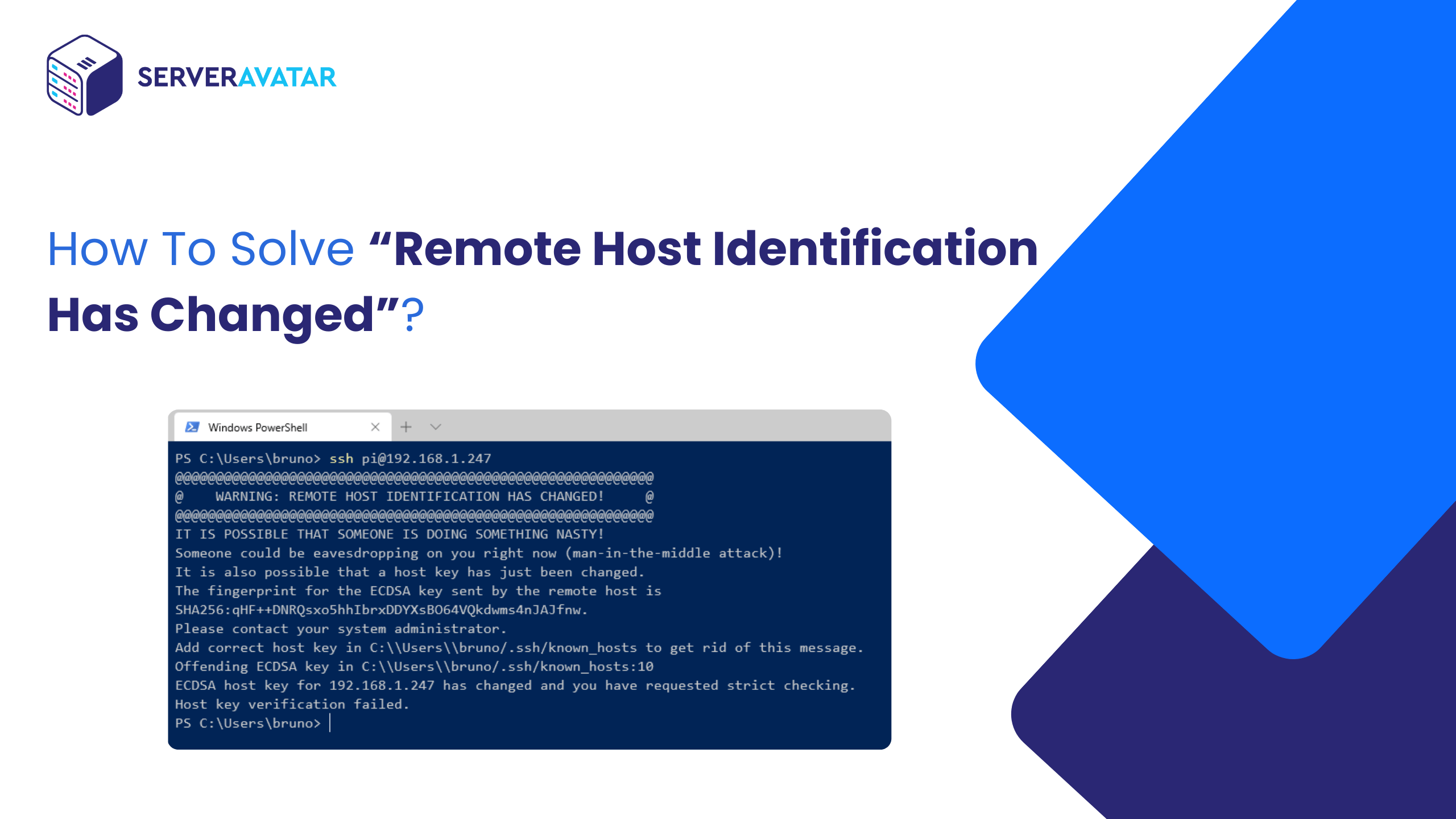 remote host identification has changed